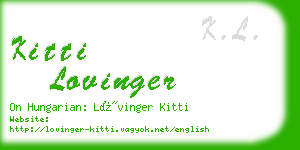 kitti lovinger business card